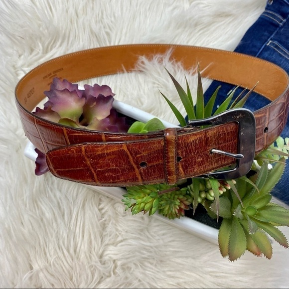 Brighton Brown Italian Saddle Leather Belt size 30 - Picture 2 of 7